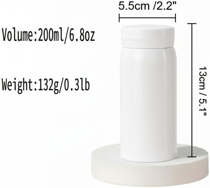 Mini Stainless Steel, Slim Insulated Water Bottle, 7oz, Small Water Bottle, Coffee Bottle, Tumbler, Travel Bottle, Coffee Cup, Pocket Bottle, keep hot and cold, Leak Proof, BPA Free