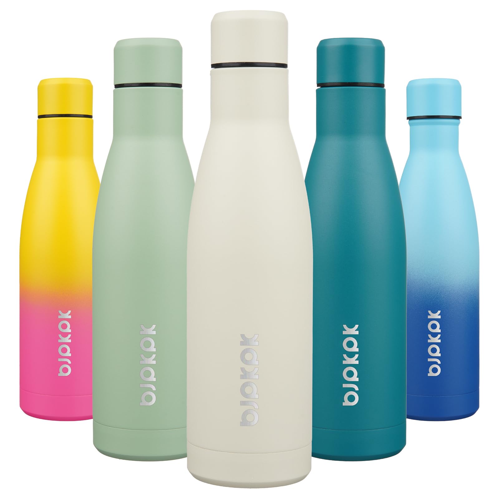 BJPKPK 17oz Insulated Water Bottles Stainless Steel Sports Water Bottles Keep Cold and Hot for Travel Dishwasher Safe,Sky