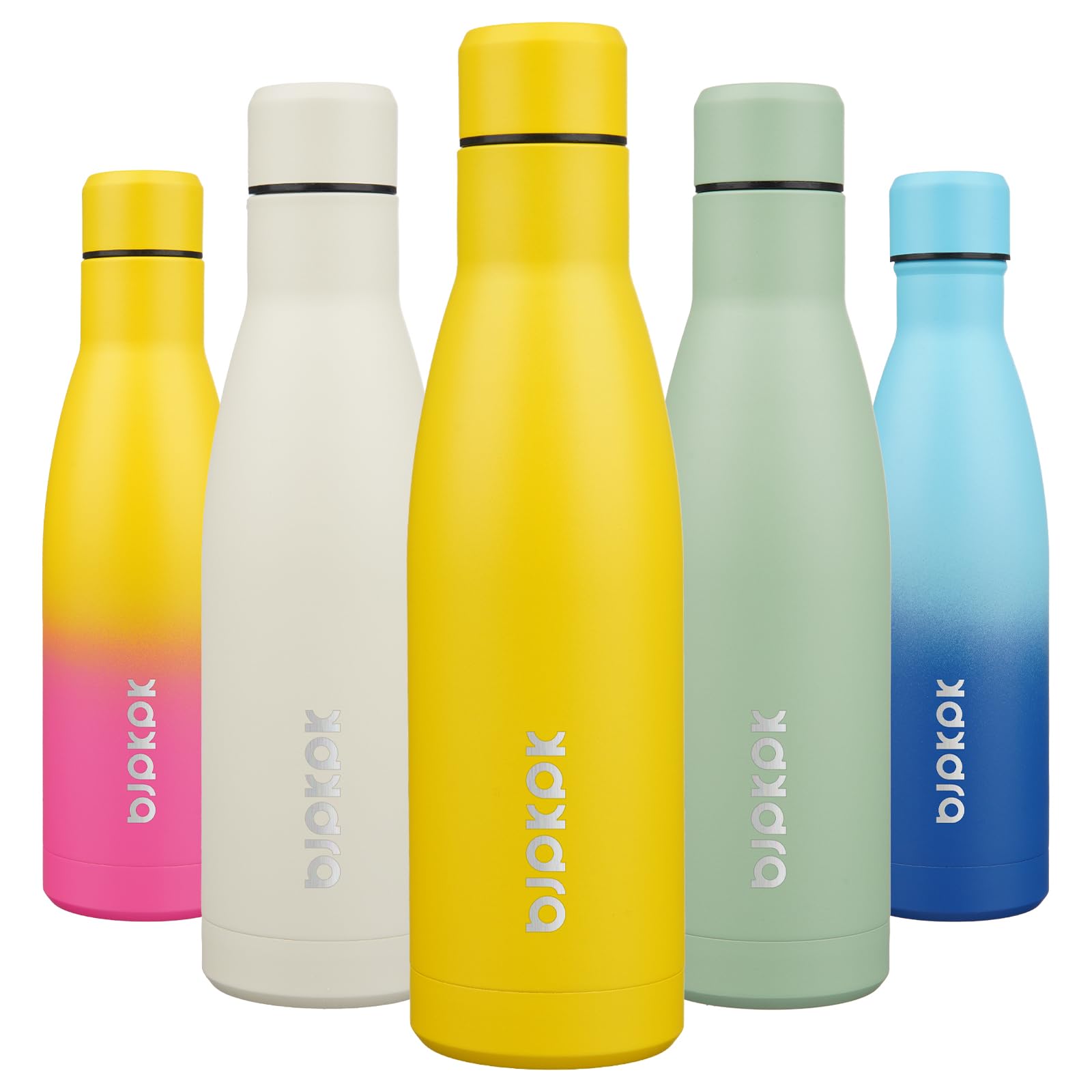 BJPKPK 17oz Insulated Water Bottles Stainless Steel Sports Water Bottles Keep Cold and Hot for Travel Dishwasher Safe,Sky