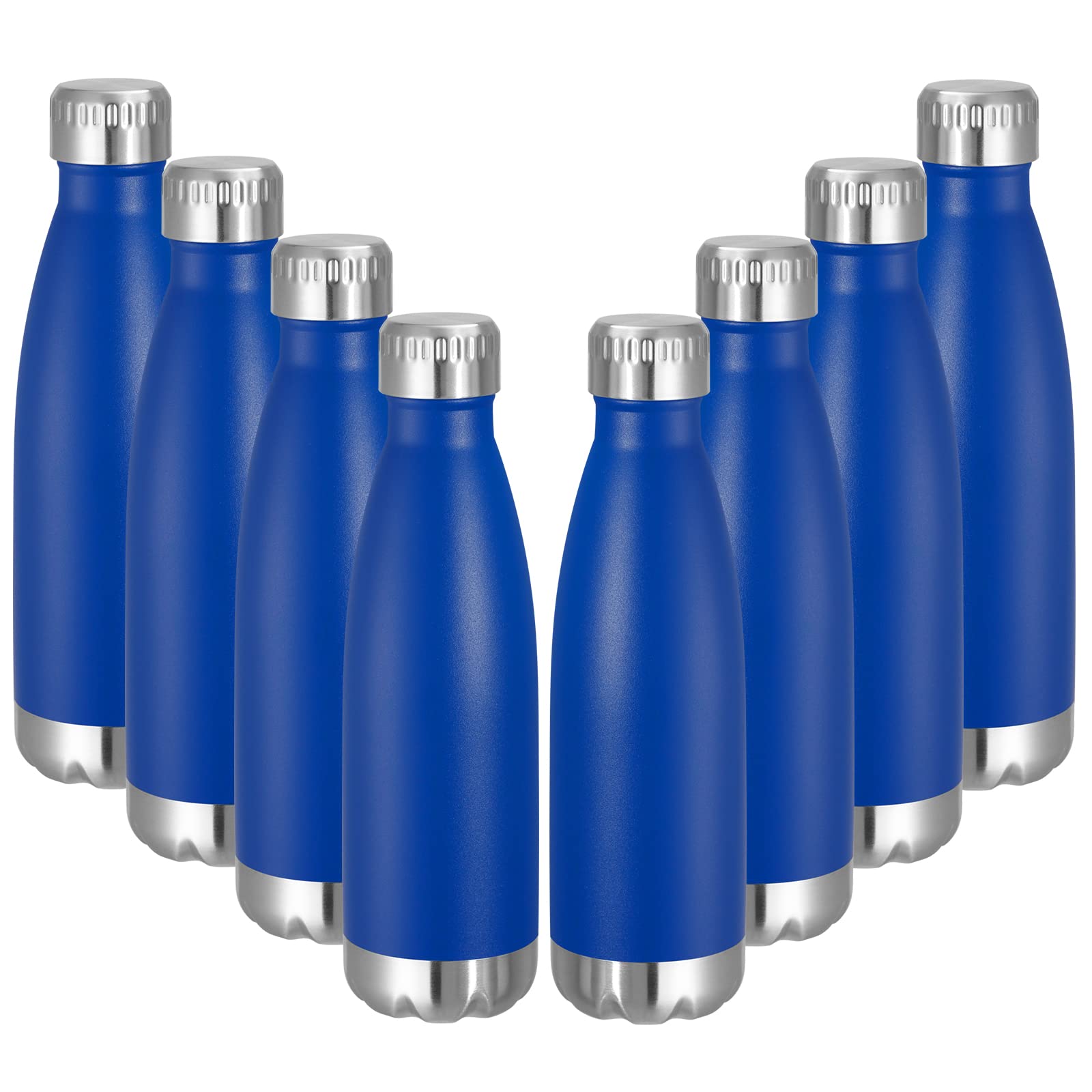 VEGOND 17oz Stainless Steel Water Bottles, Reusable Metal Sports Water Bottle Keeps Drink Hot and Cold, BPA Free Double Wall Vacuum Cola Shape Insulated Water Bottle for Camping Gym, 1 Pack