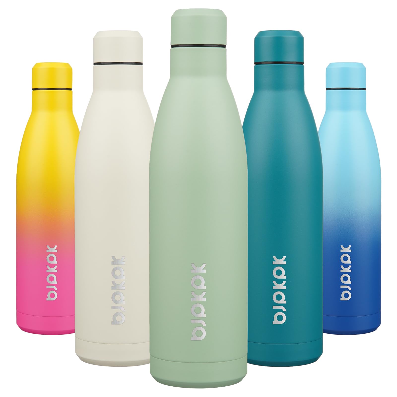 BJPKPK 17oz Insulated Water Bottles Stainless Steel Sports Water Bottles Keep Cold and Hot for Travel Dishwasher Safe,Sky