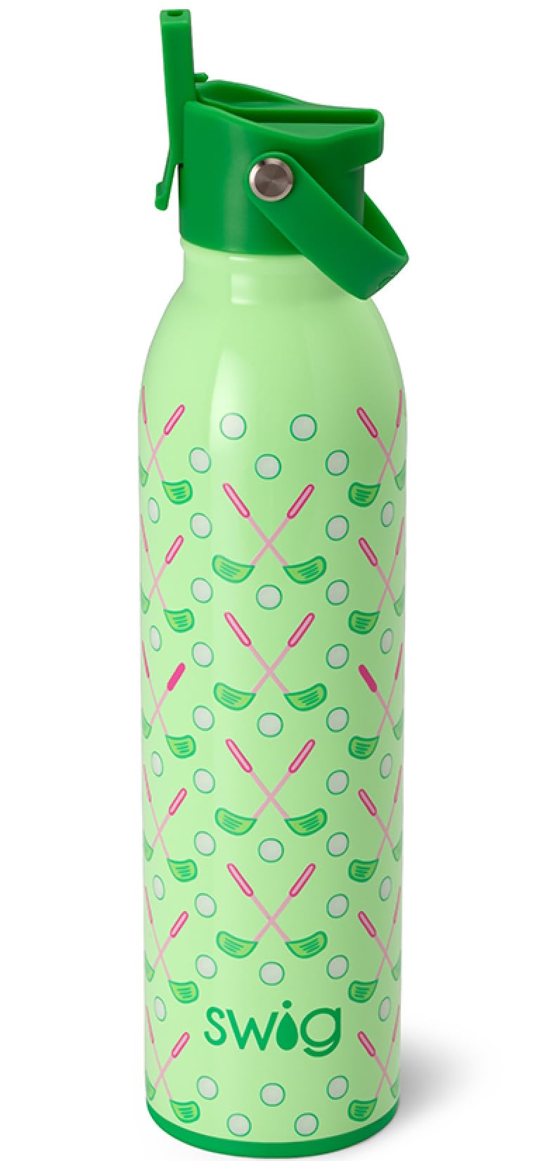 Swig Life 36oz Insulated Water Bottle, Travel Water Bottle with Straw and Lid, Cup Holder Friendly Water Bottles, Stainless Steel (Roller Rink)