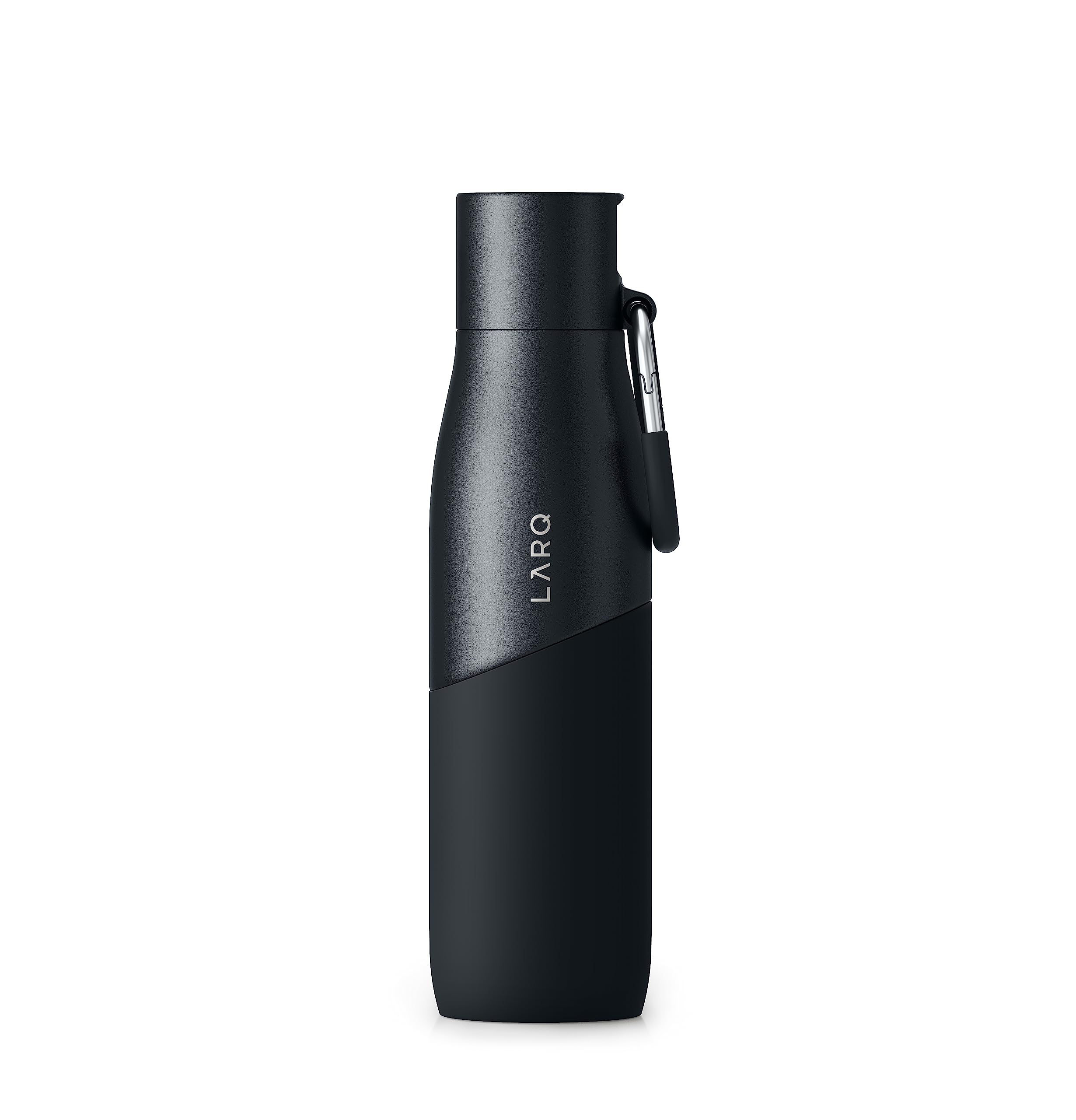 LARQ Bottle Movement Filtered - Lightweight Non-Insulated Stainless Steel Water Bottle BPA Free with Nano Zero Technology and Long-Lasting Filters, Black/Onyx, 32oz