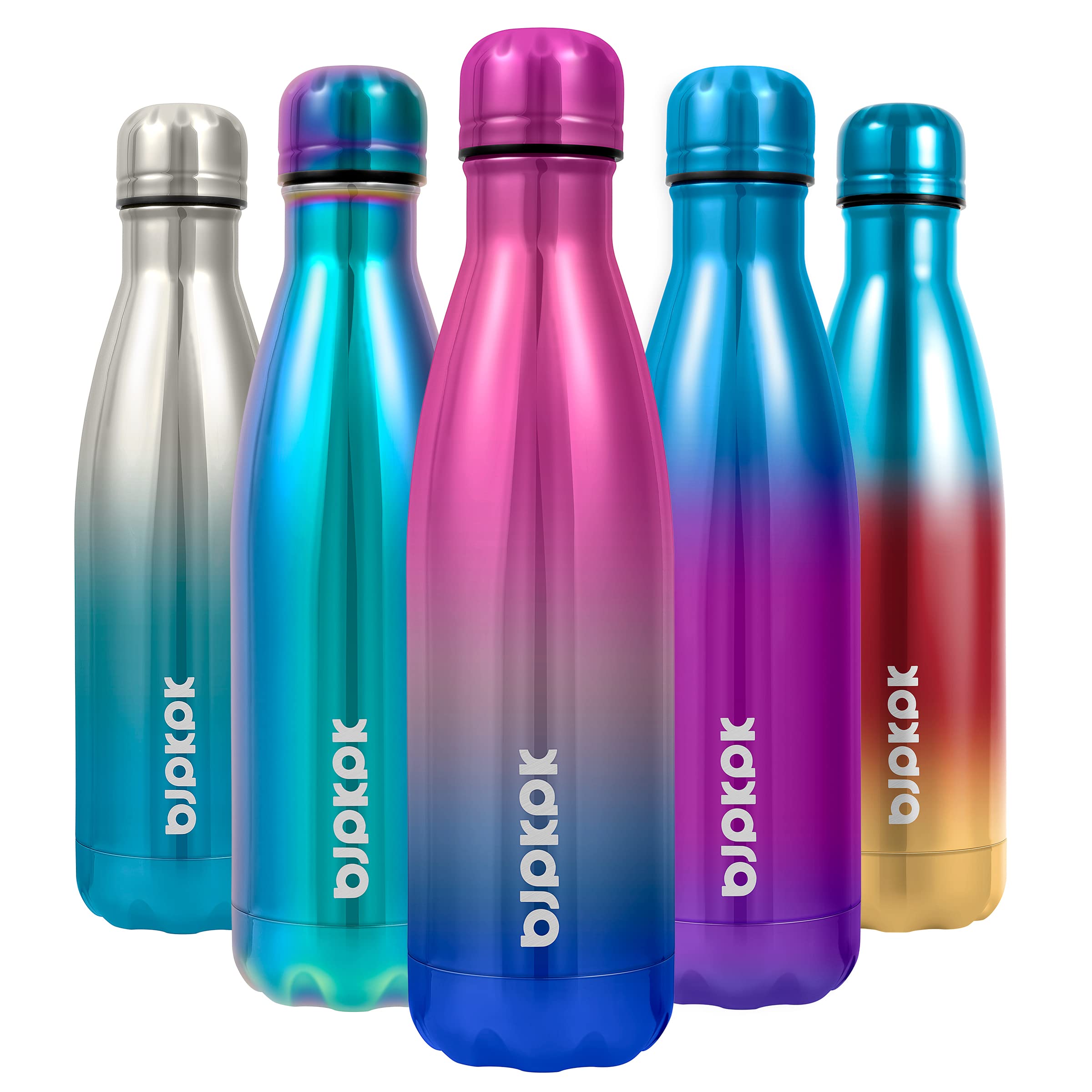 BJPKPK 17oz Insulated Water Bottles Stainless Steel Sports Water Bottles Keep Cold and Hot for Travel Dishwasher Safe,Sky