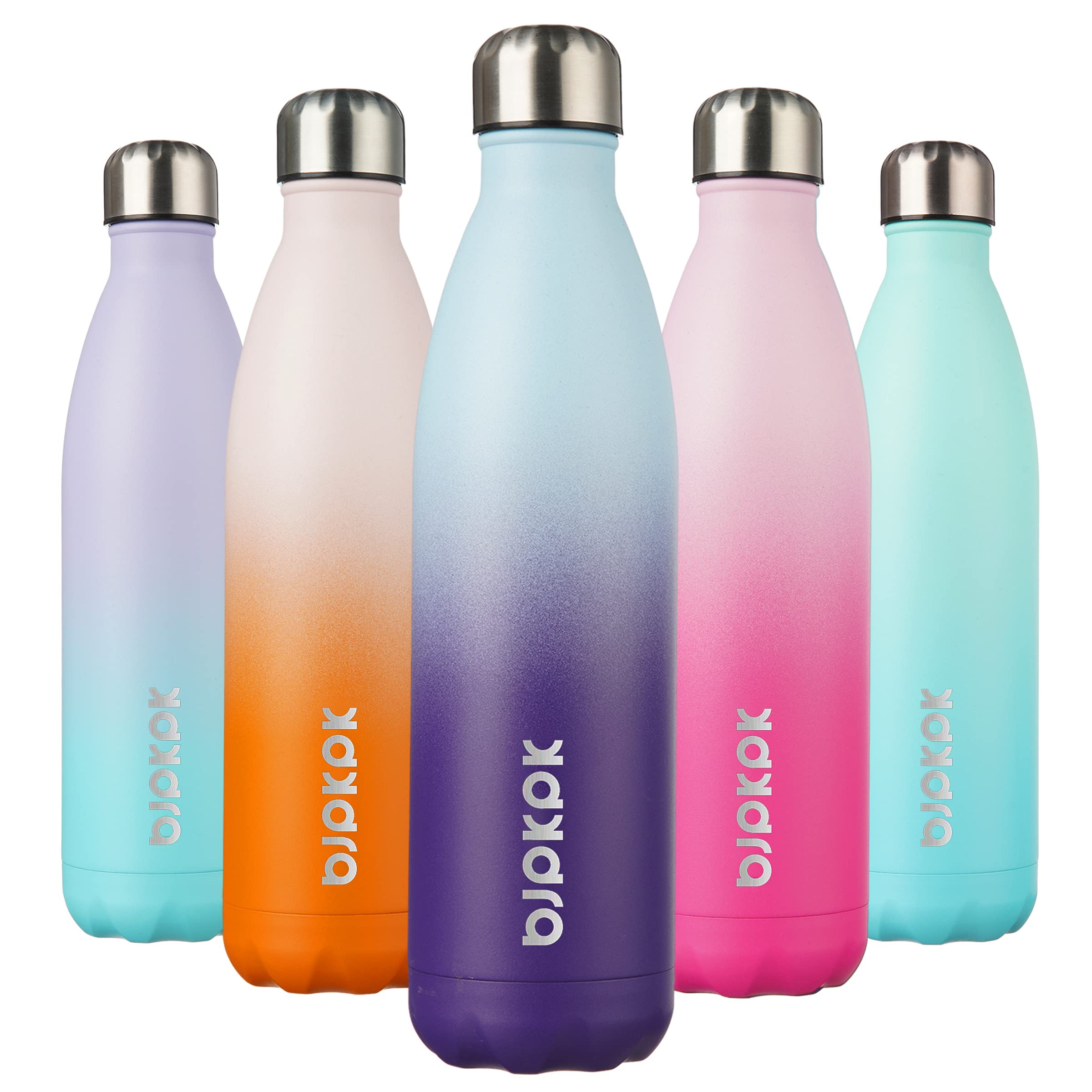 BJPKPK 17oz Insulated Water Bottles Stainless Steel Sports Water Bottles Keep Cold and Hot for Travel Dishwasher Safe,Sky