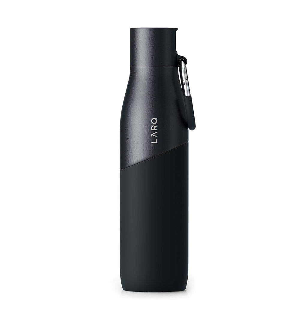 LARQ Bottle Movement Filtered - Lightweight Non-Insulated Stainless Steel Water Bottle BPA Free with Nano Zero Technology and Long-Lasting Filters, Black/Onyx, 32oz
