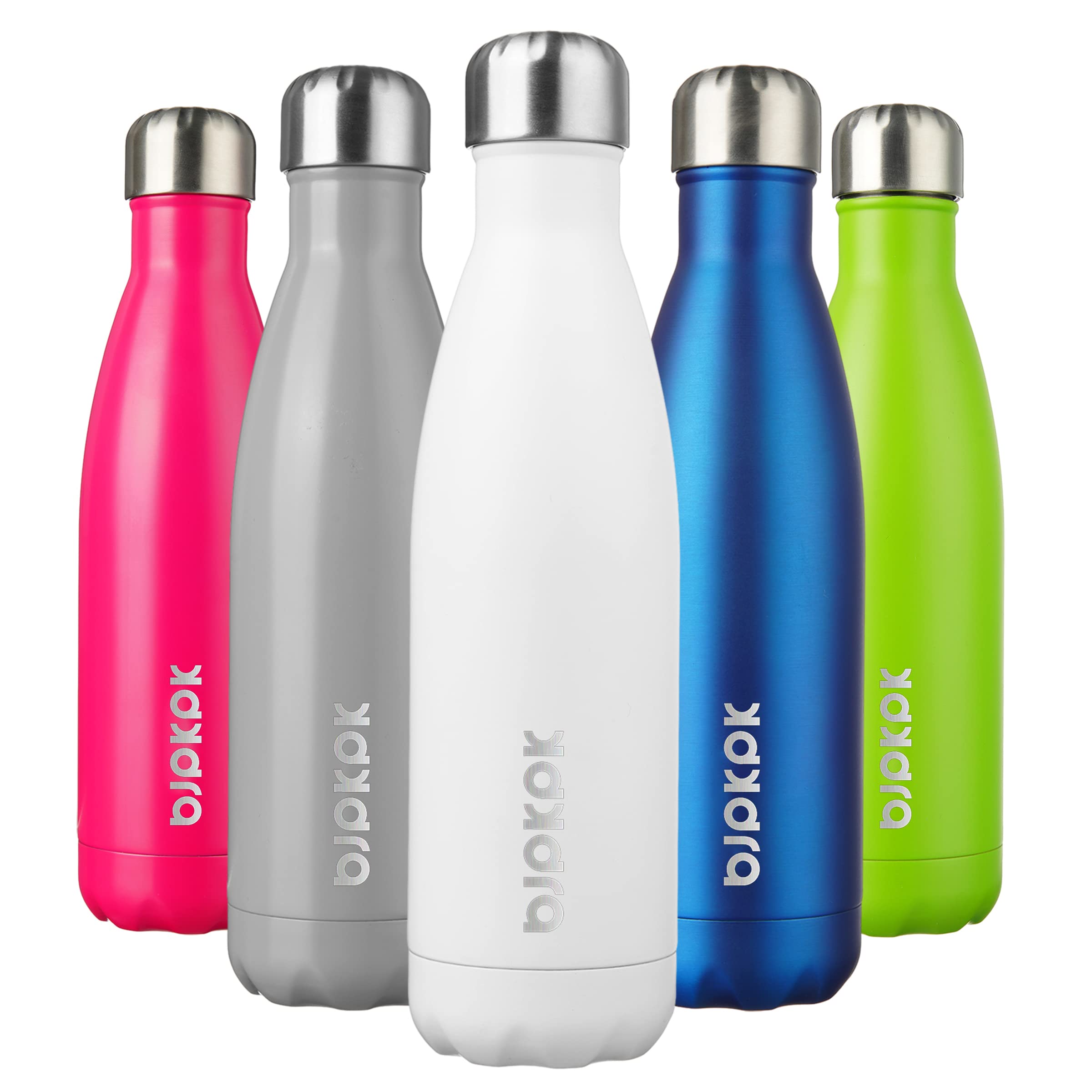 BJPKPK 17oz Insulated Water Bottles Stainless Steel Sports Water Bottles Keep Cold and Hot for Travel Dishwasher Safe,Sky