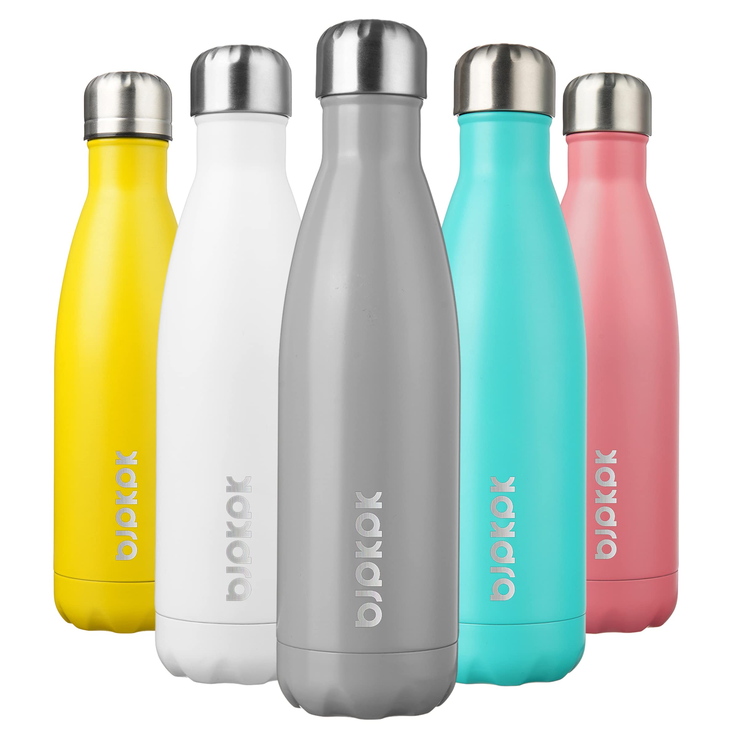 BJPKPK 17oz Insulated Water Bottles Stainless Steel Sports Water Bottles Keep Cold and Hot for Travel Dishwasher Safe,Sky