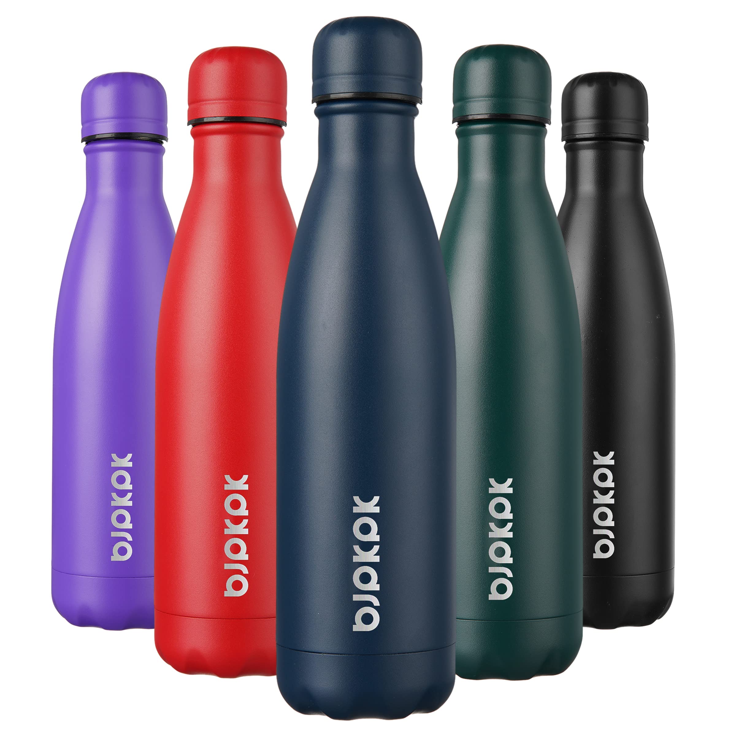 BJPKPK 17oz Insulated Water Bottles Stainless Steel Sports Water Bottles Keep Cold and Hot for Travel Dishwasher Safe,Sky